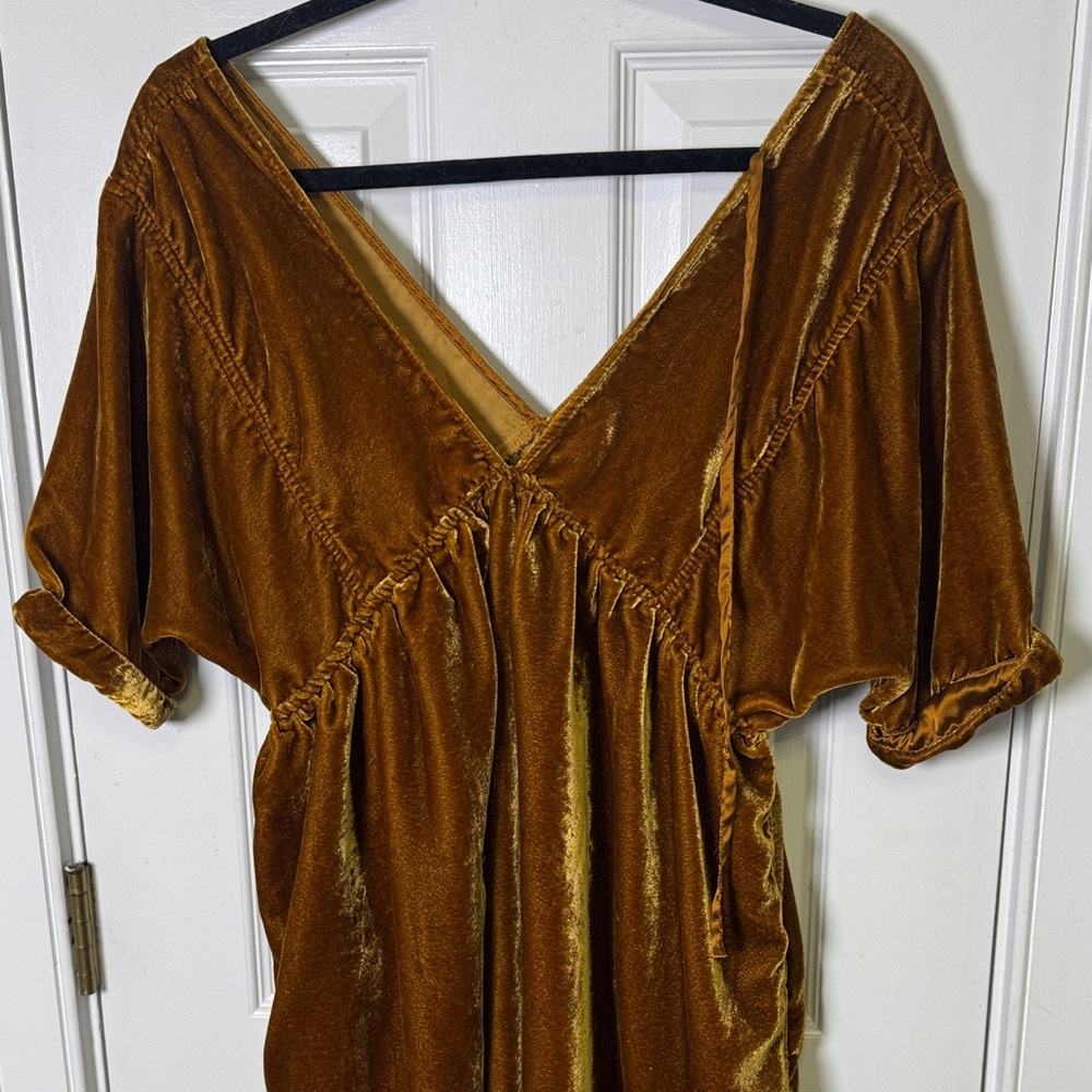 Free People Easy Street Crushed Velvet Mini Dress XS - Picture 7 of 12